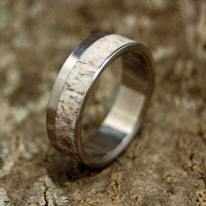 Found Moose Antler | Men's Moose Antler & Titanium Wedding Ring - Minter and Richter Designs