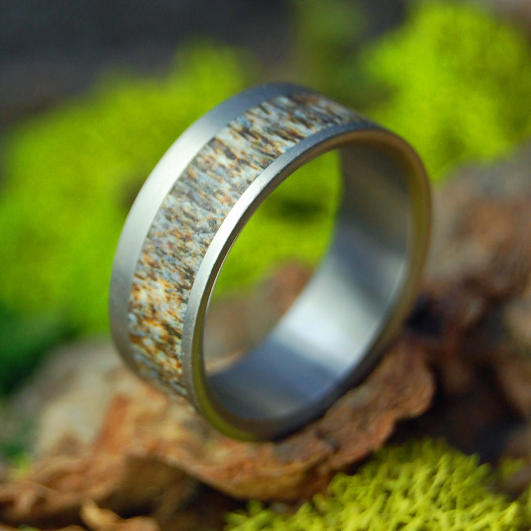 Found Moose Antler | Size 11 At 7.9mm | Moose Antler | Unique Wedding Band | On Sale - Minter and Richter Designs