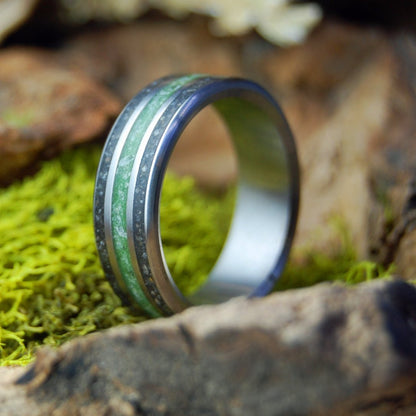 From Germany To Ireland | Men's German Earth, Connemara Marble & Titanium Wedding Ring - Minter and Richter Designs