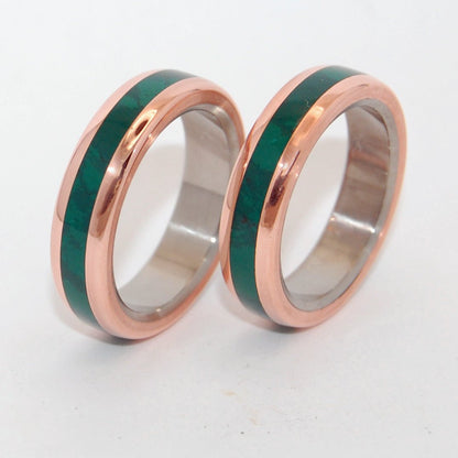 Fun Little Secret | Jade Stone Wedding Ring Set - Minter and Richter Designs