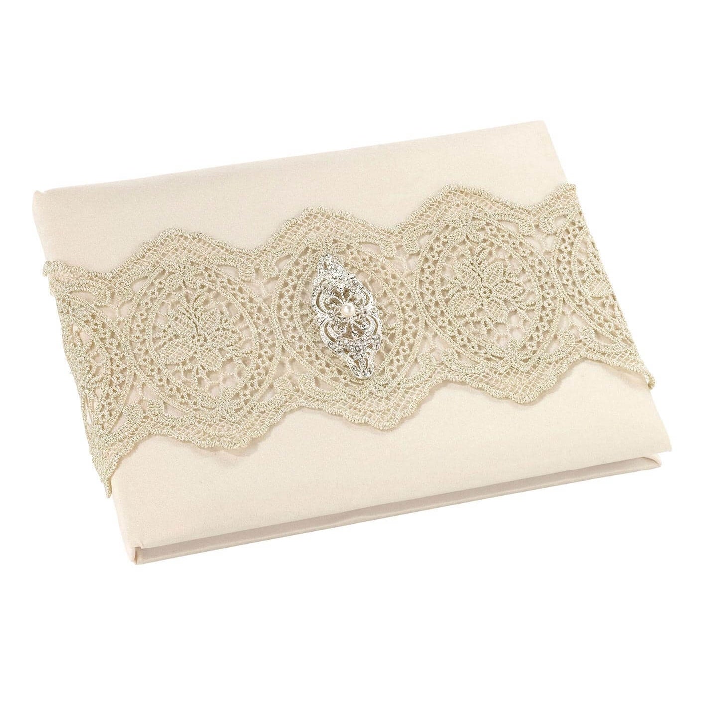 Gold Lace Guest Book | Bridal Gift - Guest Signing Book - Wedding Accessories - Minter and Richter Designs