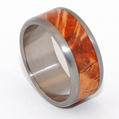 Golden Flame | Men's Box Elder Wood Wedding Ring - Minter and Richter Designs