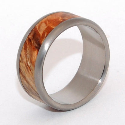 Golden Flame | Men's Box Elder Wood Wedding Ring - Minter and Richter Designs