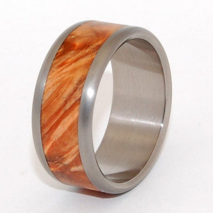 Golden Flame | Men's Box Elder Wood Wedding Ring - Minter and Richter Designs