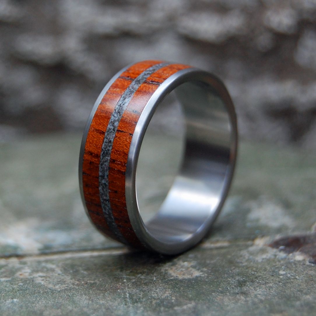 Good On Ya | Men's Australian Sand, Gum Tree & Titanium Wedding Ring - Minter and Richter Designs