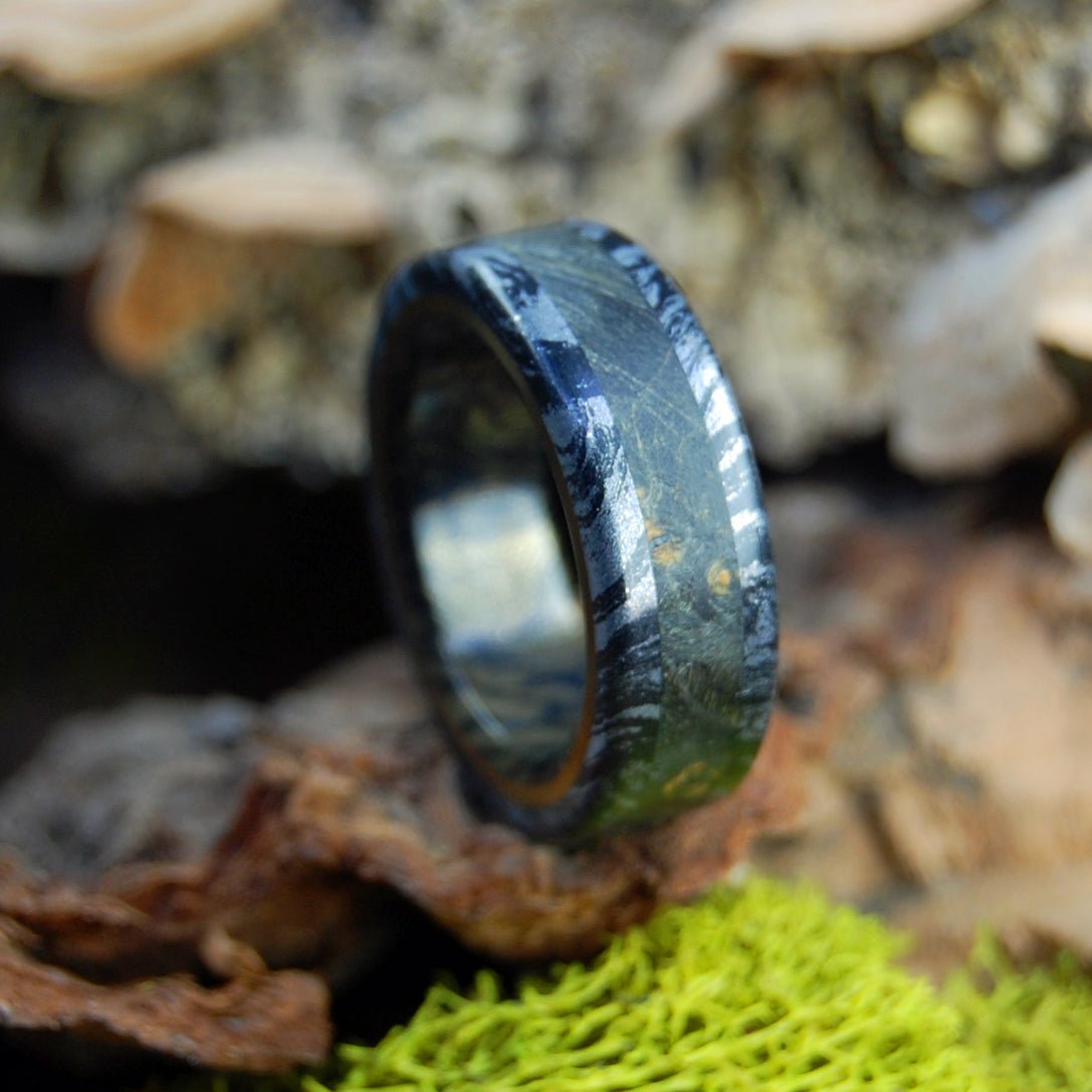 Greek God Dons Bronze | Men's Wood, Bronze & Titanium Wedding Ring - Minter and Richter Designs