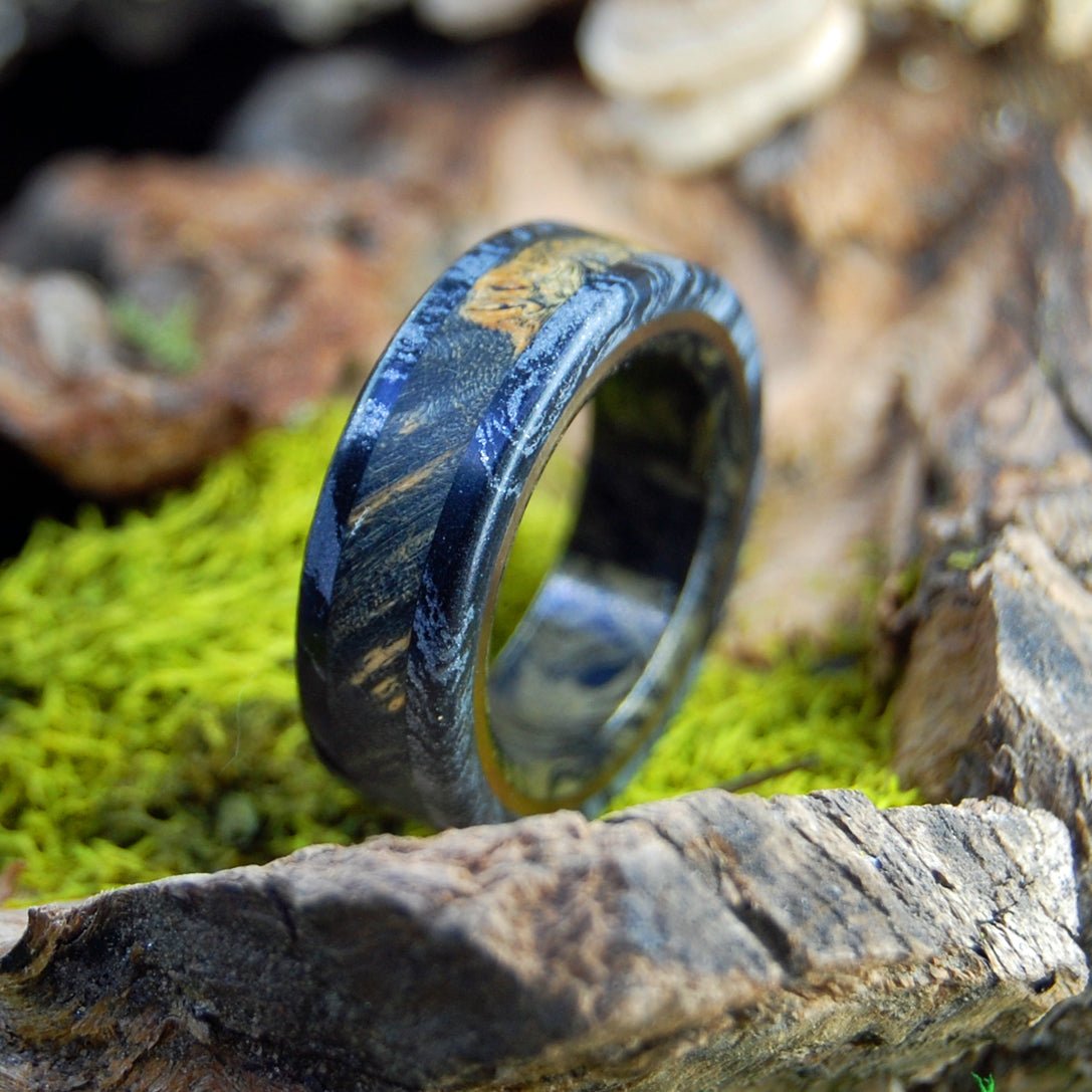 Greek God Dons Bronze | Men's Wood, Bronze & Titanium Wedding Ring - Minter and Richter Designs