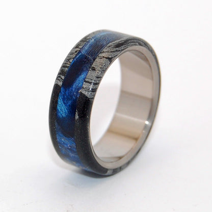 Greek God | Men's Dark Blue Wood & Titanium Wedding Ring - Minter and Richter Designs