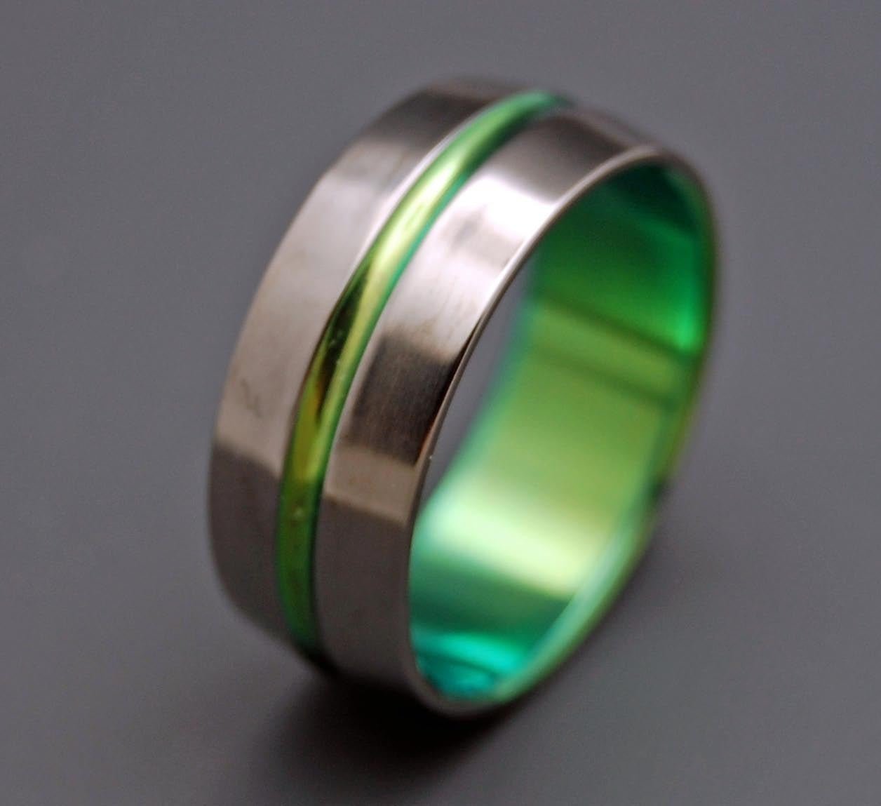 Green Signature | Men's Titanium Wedding Ring - Minter and Richter Designs