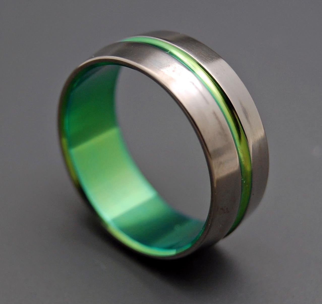 Green Signature | Men's Titanium Wedding Ring - Minter and Richter Designs