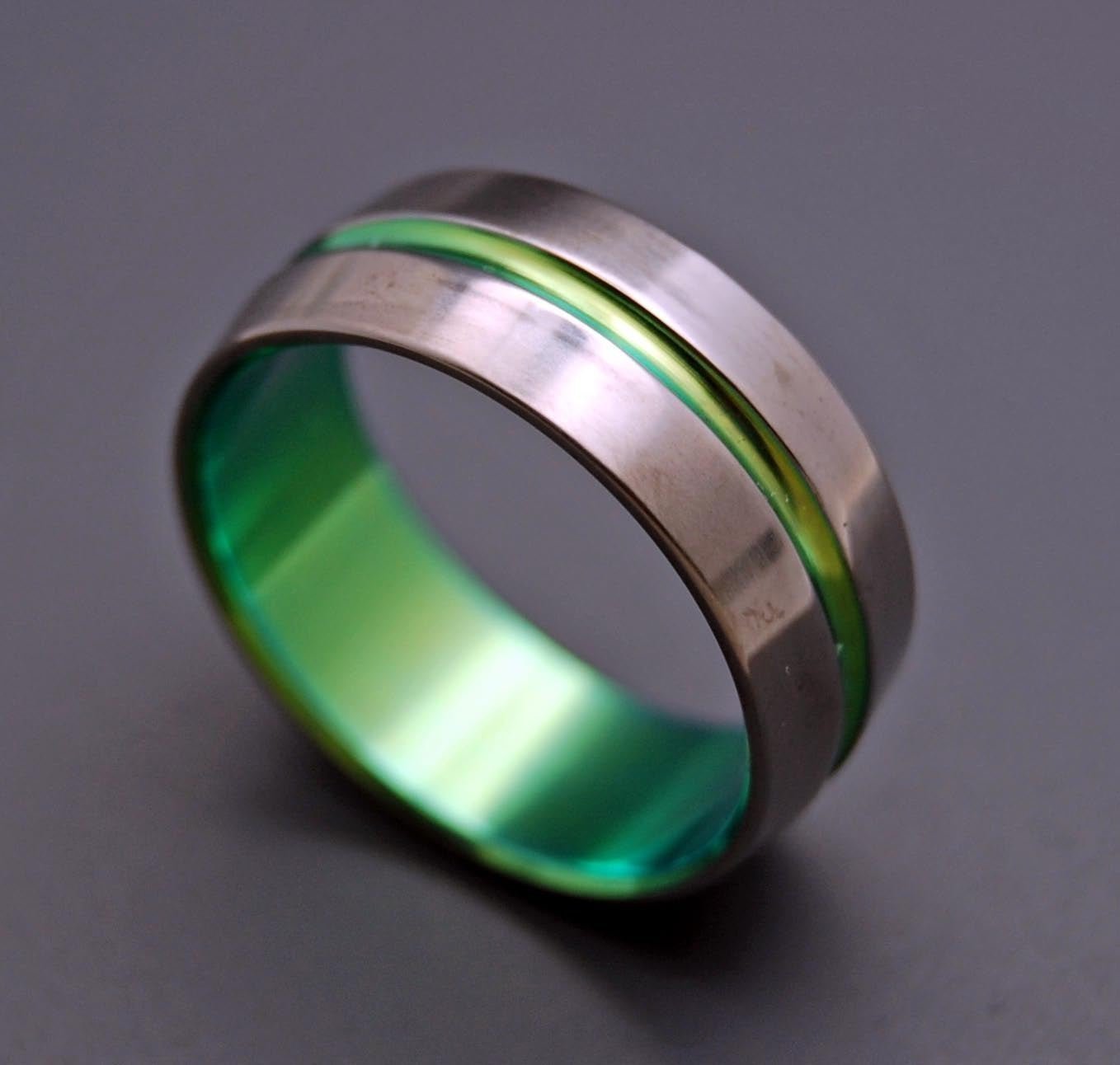 Green Signature | Men's Titanium Wedding Ring - Minter and Richter Designs