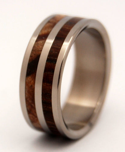 Happy Bear | Men's Wood & Titanium Wedding Ring - Minter and Richter Designs