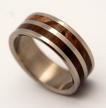 Happy Bear | Men's Wood & Titanium Wedding Ring - Minter and Richter Designs