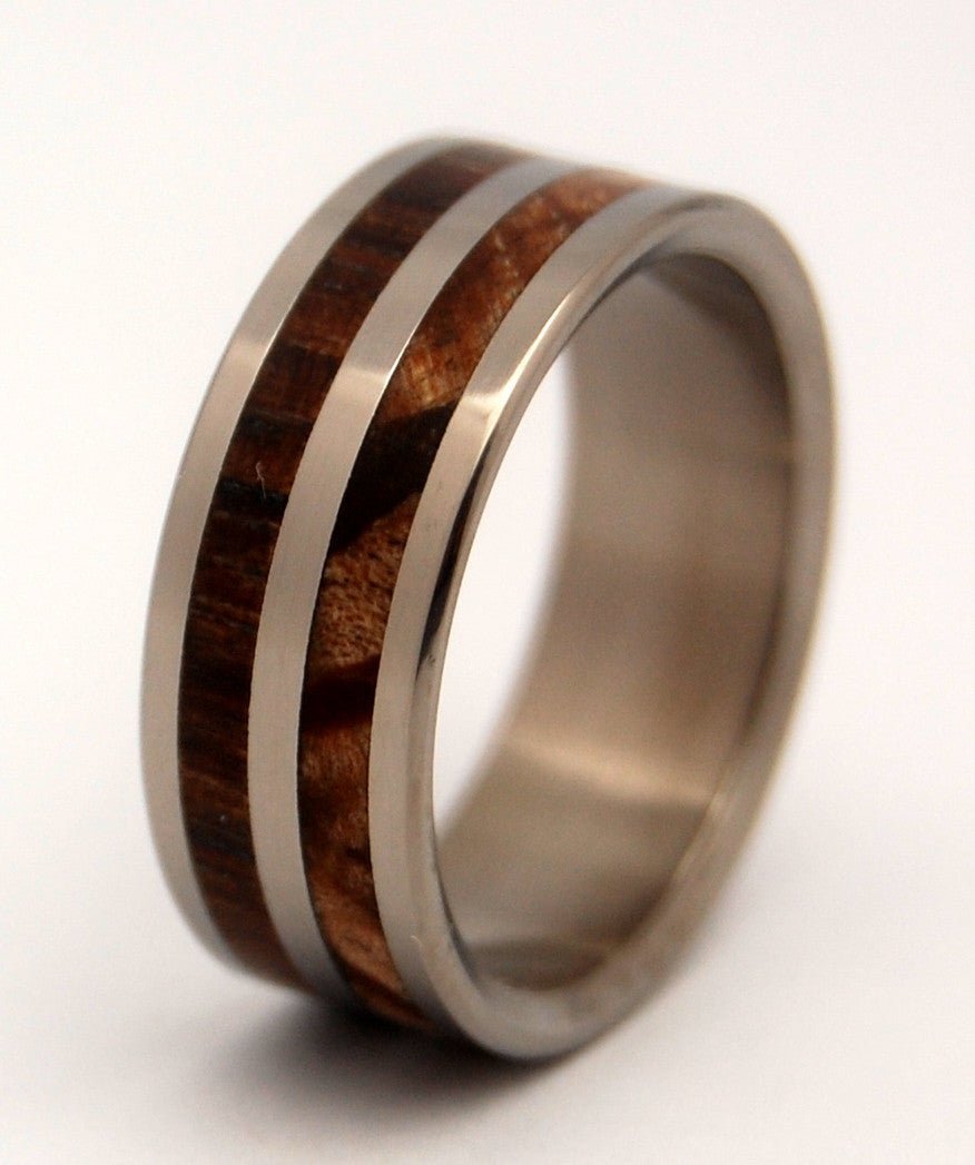 Happy Bear | Men's Wood & Titanium Wedding Ring - Minter and Richter Designs