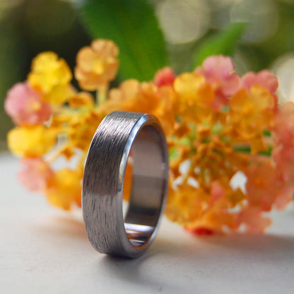 Hard Wired | Men's Titanium Hand Textured Wedding Ring - Minter and Richter Designs