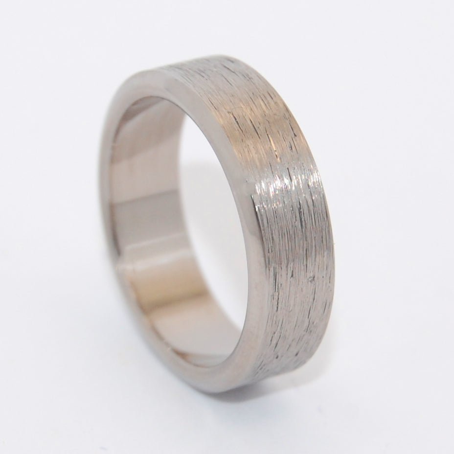 Hard Wired | Men's Titanium Hand Textured Wedding Ring - Minter and Richter Designs