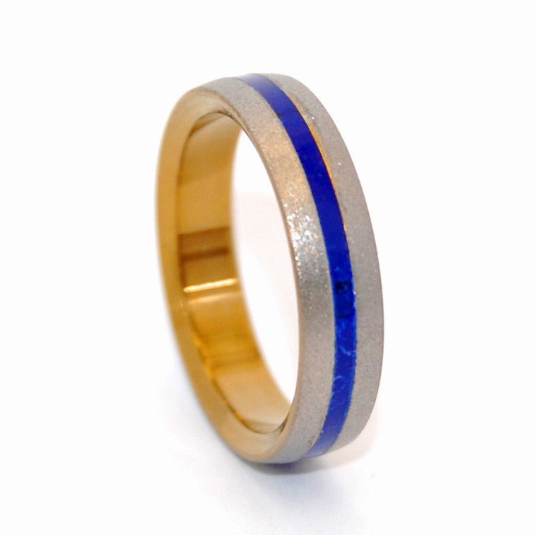 Heart Full Of Love | Men's Sodalite Stone & Titanium Wedding Ring - Minter and Richter Designs