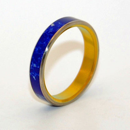 Heart Of Stars | Men's Sodalite Stone & Titanium Wedding Ring - Minter and Richter Designs