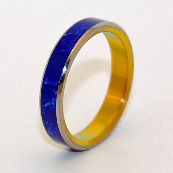 Heart Of Stars | Men's Sodalite Stone & Titanium Wedding Ring - Minter and Richter Designs