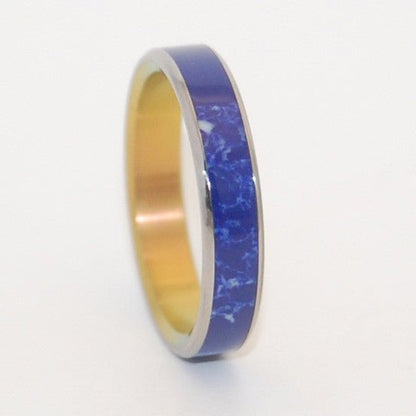 Heart Of Stars | Men's Sodalite Stone & Titanium Wedding Ring - Minter and Richter Designs