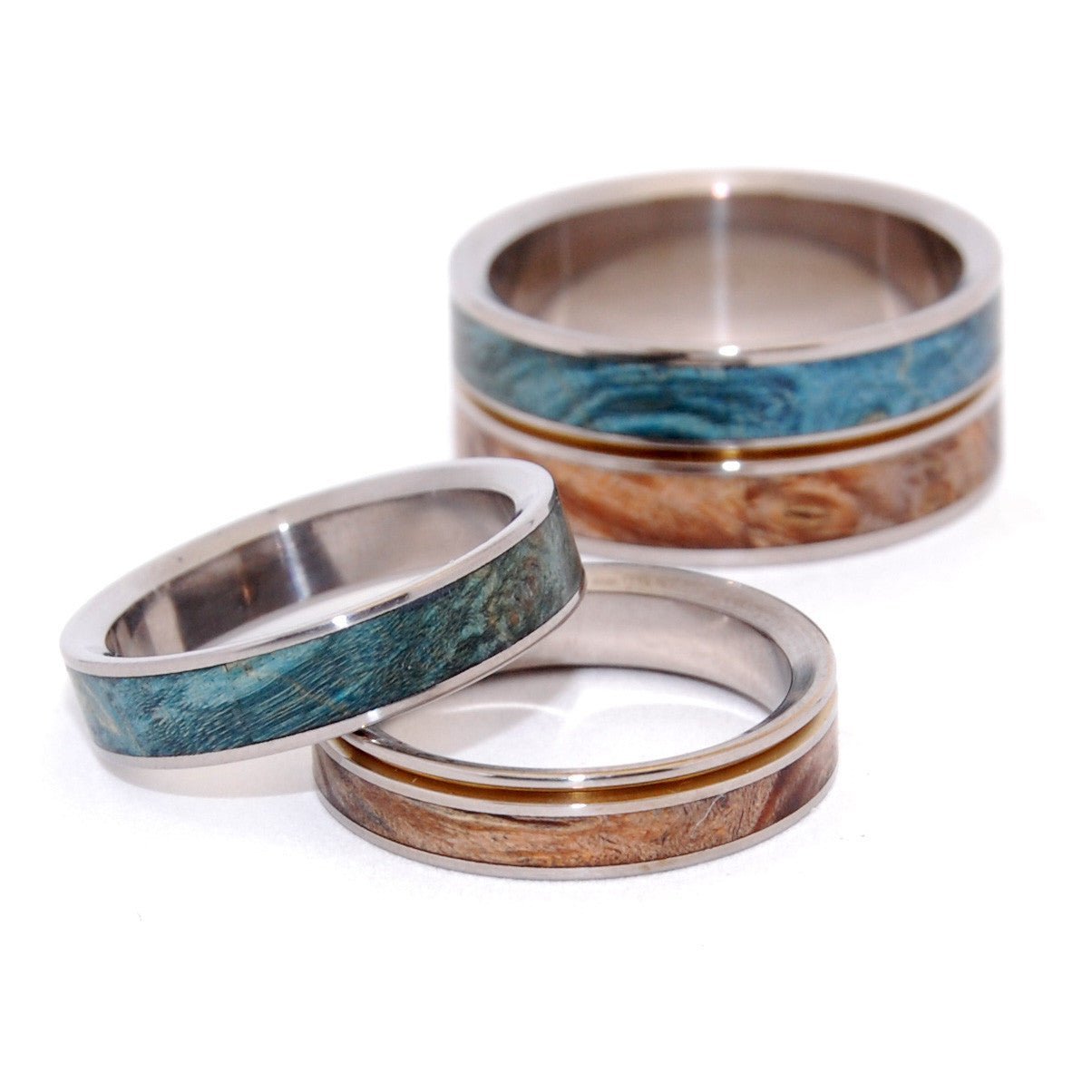 Heaven On Earth | Golden Box Elder Wood - Unique Wedding & Engagement Ring - Minter and Richter Designs