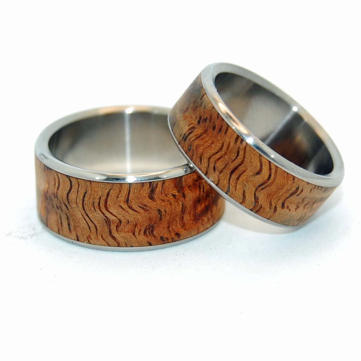 Hidden Forest | Hawaiian Koa Wood & Titanium - Wooden Wedding Ring - Minter and Richter Designs