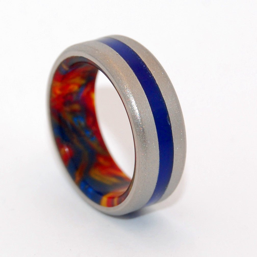 Hot Lava Cool Sea | Men's Titanium Wedding Ring - Minter and Richter Designs