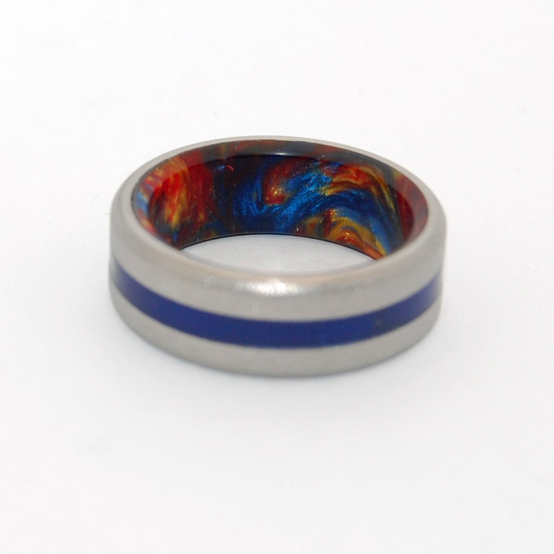 Hot Lava Cool Sea | Men's Titanium Wedding Ring - Minter and Richter Designs