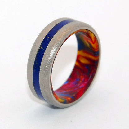 Hot Lava Cool Sea | Men's Titanium Wedding Ring - Minter and Richter Designs