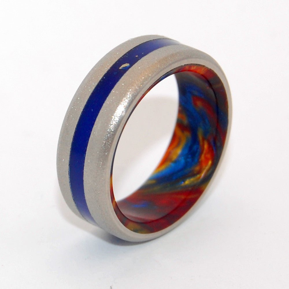 Hot Lava Cool Sea | Men's Titanium Wedding Ring - Minter and Richter Designs