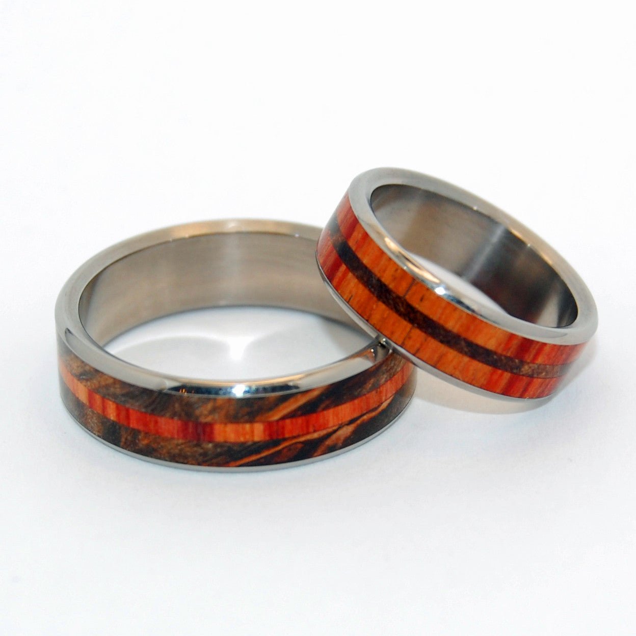 How Quickly | Maple Wood Wedding Ring - Unique Wedding Ring Set - Minter and Richter Designs