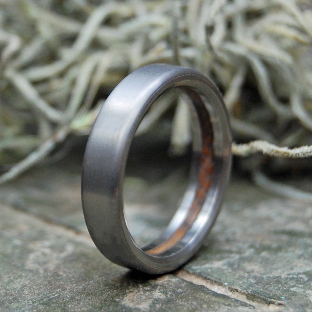 Humble Bully Boy | Whiskey Barrel Wood Titanium Wedding Ring - Minter and Richter Designs