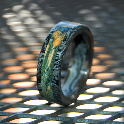 Humble Greek God | Men's Wood, Black Silver & Titanium Wedding Ring - Minter and Richter Designs