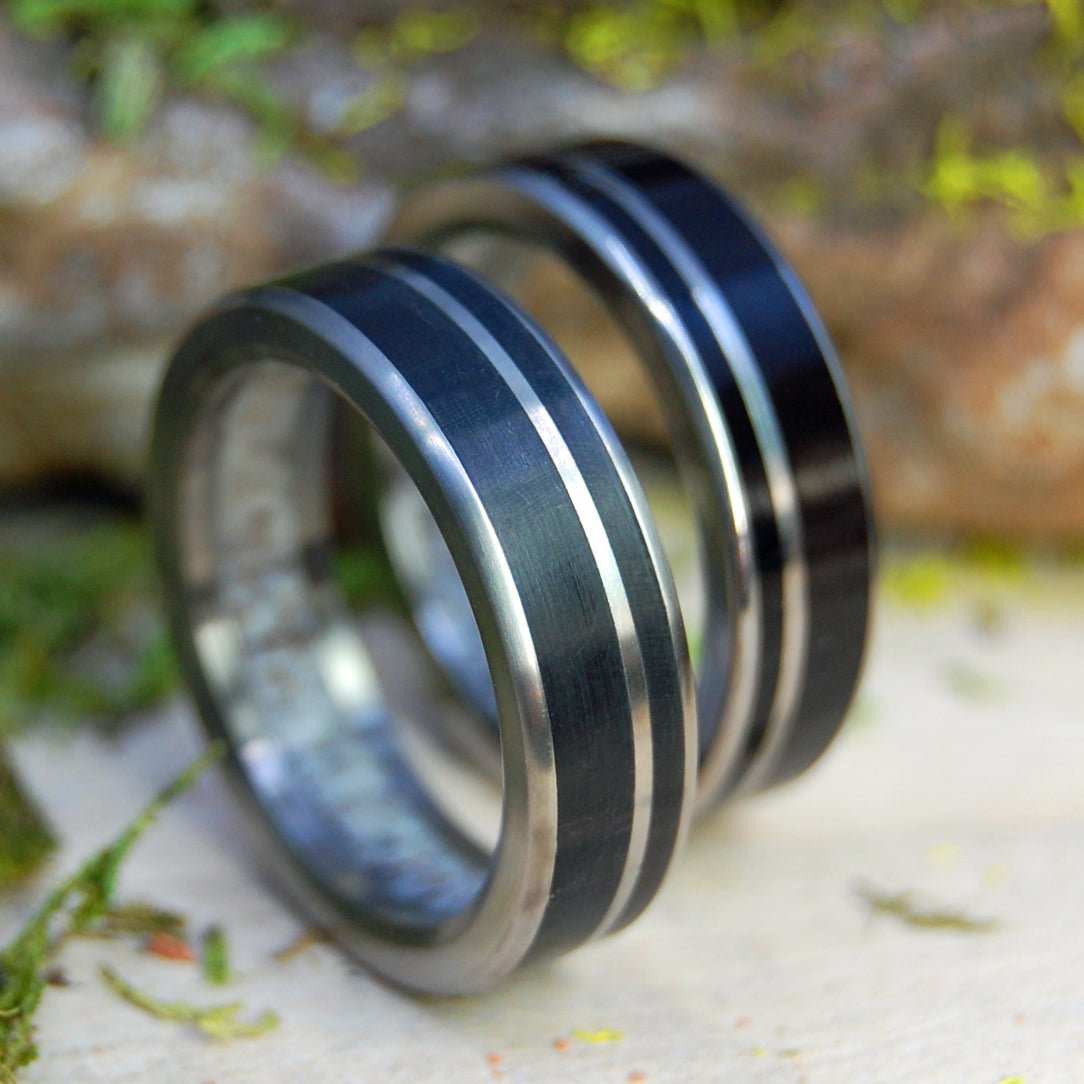 Humble Man Of The Land | Moose Antler & American Bison Horn - Unique Wedding Ring - Minter and Richter Designs