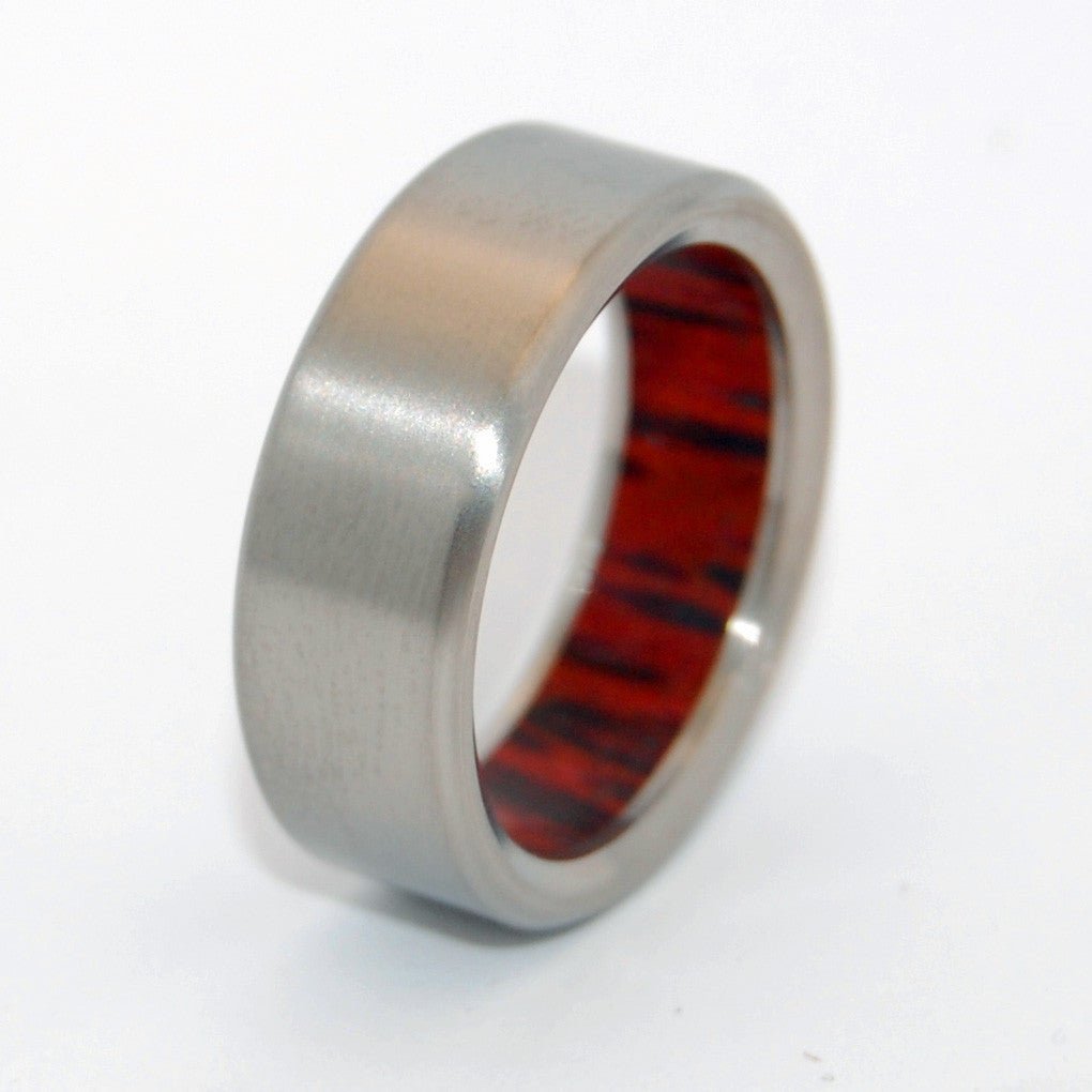 Humble Palm | Men's Red Palm Wood & Titanium Wedding Ring - Minter and Richter Designs