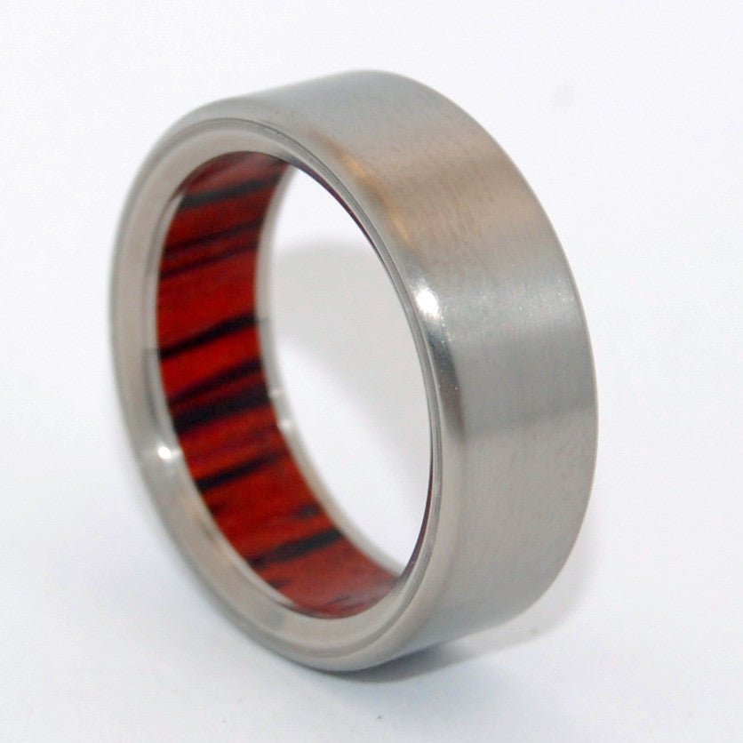 Humble Palm | Men's Red Palm Wood & Titanium Wedding Ring - Minter and Richter Designs