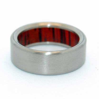 Humble Palm | Men's Red Palm Wood & Titanium Wedding Ring - Minter and Richter Designs