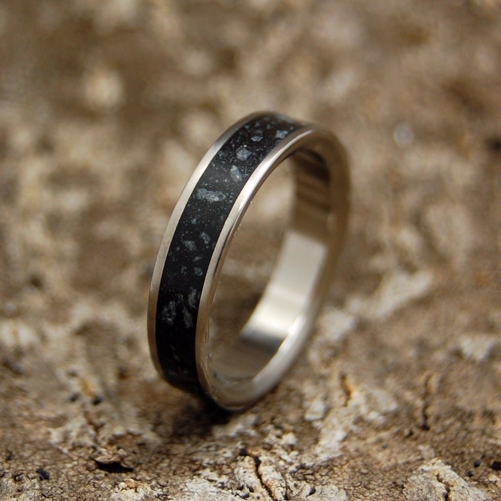 Icelandic Lava | Women's Lava, Beach Sand & Titanium Wedding Ring - Minter and Richter Designs