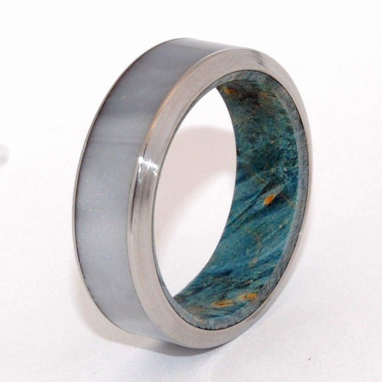 Inox Oceania With Beveled Edge | Men's Inox Wood & Titanium Wedding Ring - Minter and Richter Designs