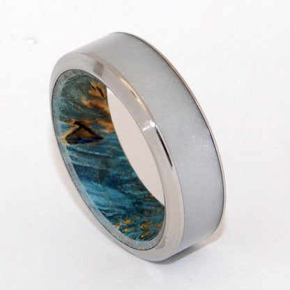 Inox Oceania With Beveled Edge | Men's Inox Wood & Titanium Wedding Ring - Minter and Richter Designs