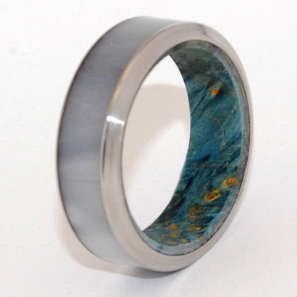 Inox Oceania With Beveled Edge | Men's Inox Wood & Titanium Wedding Ring - Minter and Richter Designs