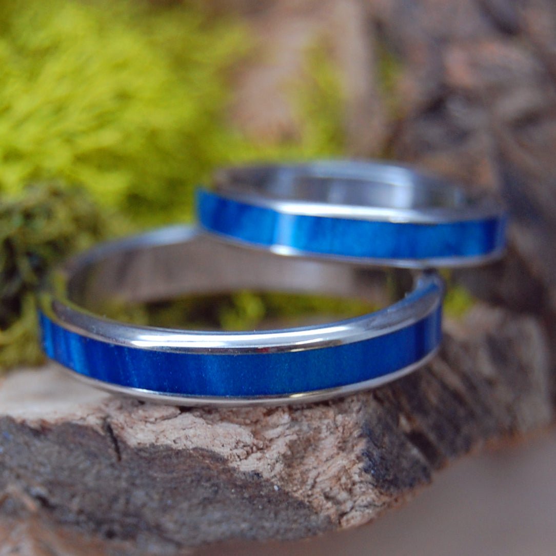 Blue steel wedding band online