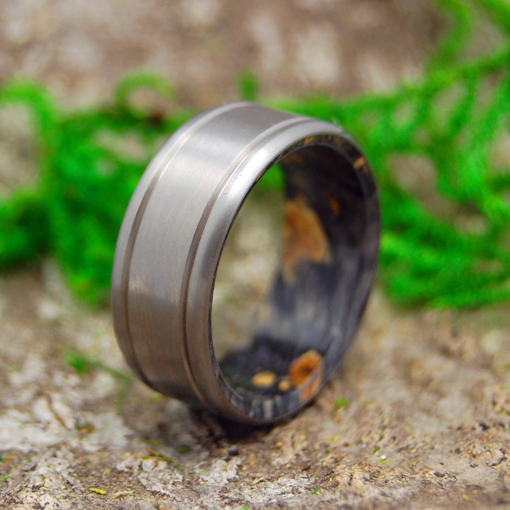 It's You | Men's Black Box Elder Wood & Titanium Wedding Ring - Minter and Richter Designs