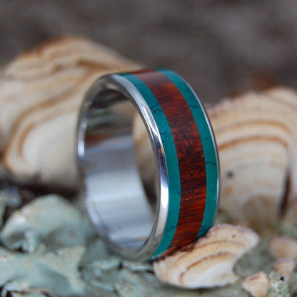 Jade Snake | Men's Snakewood, Imperial Jade & Titanium Wedding Ring - Minter and Richter Designs