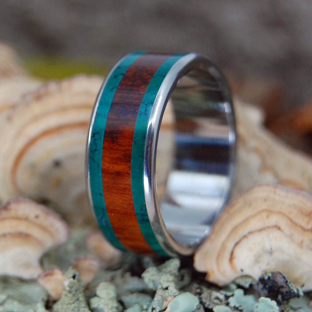 Jade Snake | Men's Snakewood, Imperial Jade & Titanium Wedding Ring - Minter and Richter Designs