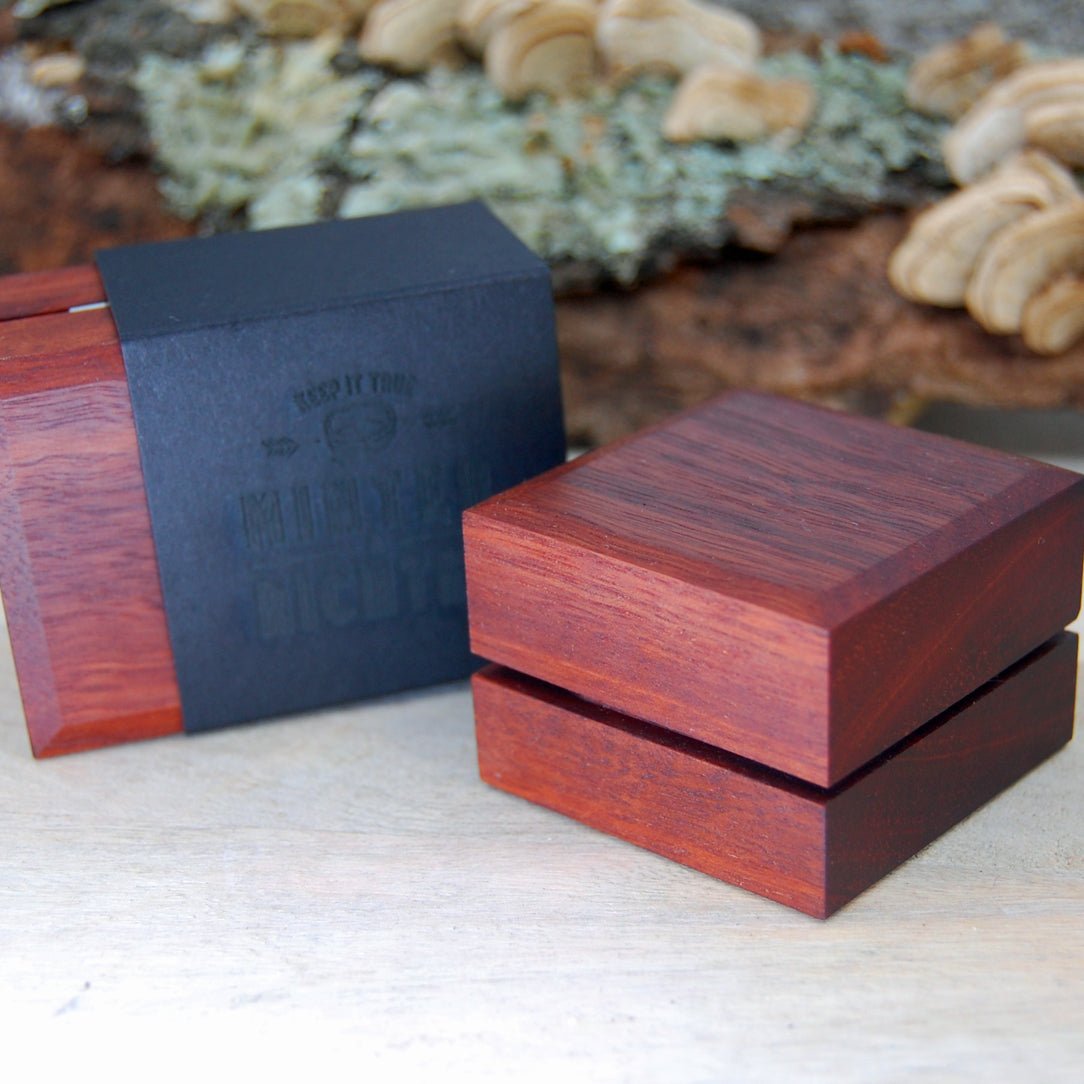 Jarrah Wood Ring Box | Wedding Ring Box For One Ring - Minter and Richter Designs