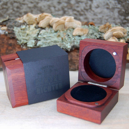 Jarrah Wood Ring Box | Wedding Ring Box For One Ring - Minter and Richter Designs