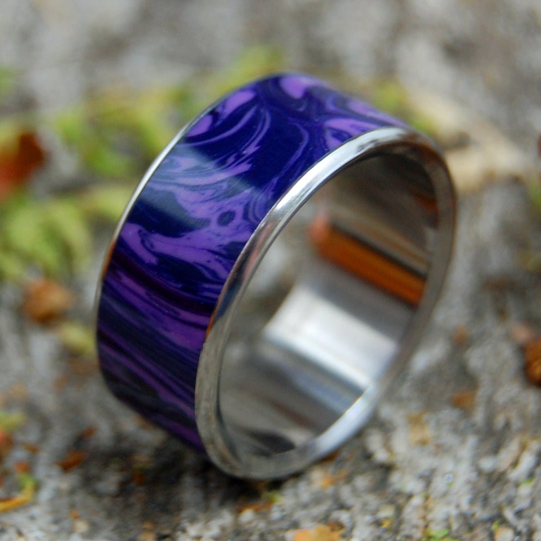 King Charoite | Men's Charoite & Titanium Wedding Ring - Minter and Richter Designs