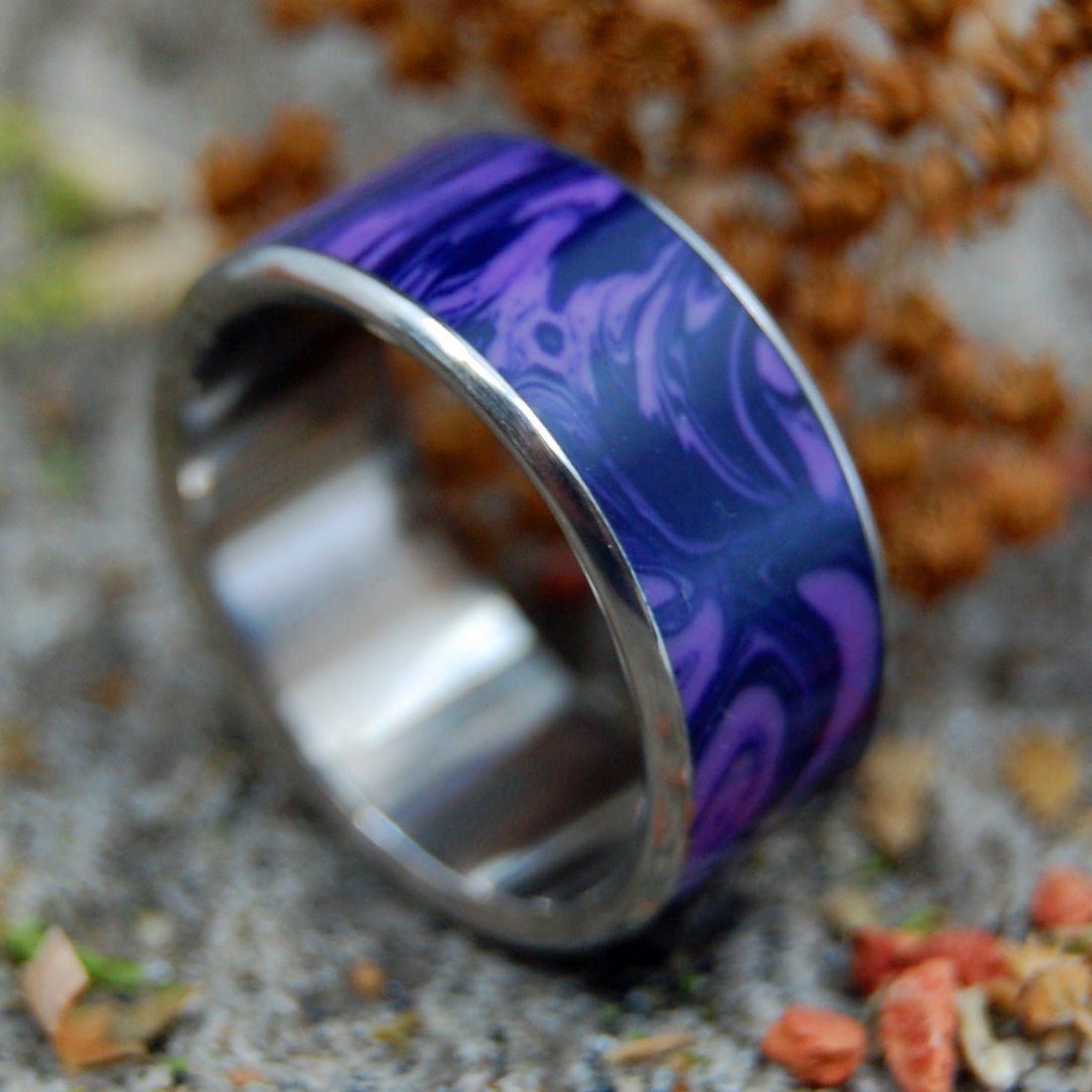 King Charoite | Men's Charoite & Titanium Wedding Ring - Minter and Richter Designs