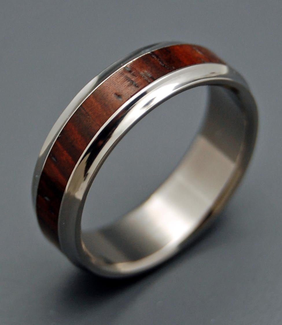 Knowing This | Men's Cocobolo Wood & Titanium Wedding Ring - Minter and Richter Designs